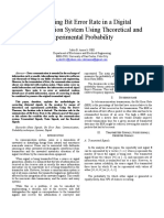 Bit Error Minimization in A Digital Communication Systems Using Theoritical and Exprerimental Probability