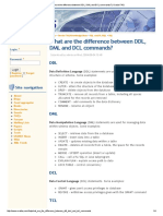 What Are The Difference Between DDL, DML and DCL Commands - Oracle FAQ