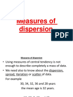 Measures of Dispersion