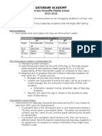 Saturday Academy Procedures 2015-2016