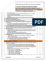 Indian Driver License Verification (IDLV) Checklist: Section A: Standard Documents You Staff