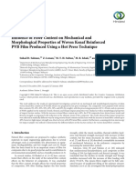 Influence of Fiber Content On Mechanical and Morphological Properties of Woven Kenaf Reinforced PVB Film Produced Using A Hot Press Technique