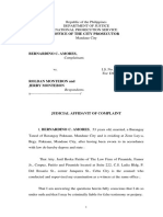 Complaint Affidavit of Amores