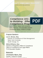 Compliance Outline