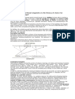 Why Systemic Functional Linguistics Is The Theory of Choice For Students of Language