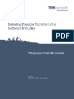 Entering Foreign Markets in The Software Industry: Whitepaper From TBK Consult