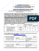 Notification of Date of Examination For Post Codes - : WWW - Dsssb.delhigovt - Nic.in