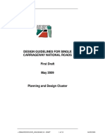 Policy Design Guideline Standards For Single Carriageway National Roads - Draft May 2009