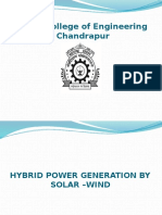 Hybrid Power Generation by Solar - Wind