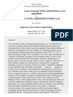 Reno v. American Civil Liberties Union, 521 U.S. 844 (1997)