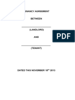 Sample Tenancy Agreement