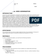 Seed Germination Report Sample (Easy)