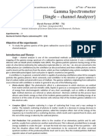 Gamma Spectrometer (Single Channel Analyzer)