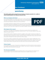 Emergency Laparotomy: Patient Information Factsheet