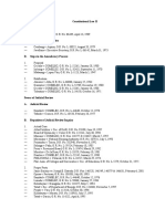 Constitutional Law II List of Cases