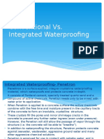 Conventional vs. Integrated Waterproofing