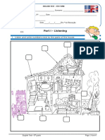 Part I - Listening: 1. Listen and Write Numbers Next To The Parts of The House