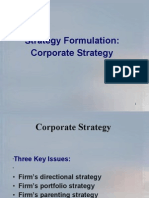 Strategy Formulation - Corporate Level Strategies