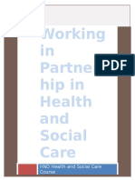 Working in Partnership in Health and Social Care