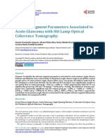 Anterior Segment Parameters Associated To Acute Glaucoma With Slit Lamp Optical Coherence Tomography