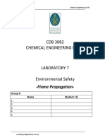 CDB 3082 Chemical Engineering Lab Iv: - Flame Propagation