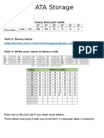 Year 9 Data Storage Worksheet 2