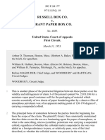 Russell Box Co. v. Grant Paper Box Co, 203 F.2d 177, 1st Cir. (1953)