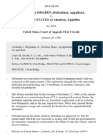 Frank Leslie Holden v. United States, 388 F.2d 240, 1st Cir. (1968)