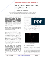 Area Efficient Carry Select Adder (AE-CSLA) Using Cadence Tools