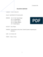 Fanuc Training Report