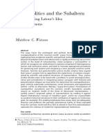 Cosmopolitics and The Subaltern Problematizing Latour's Idea of The Commons - Watson