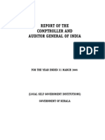 CAG Report On Local Governance in Kerala 2007 - 2008