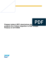 Prepare Today's BPC Stand-Alone Planning Projects For A Future Migration To SAP Simple Finance in S/4 HANA