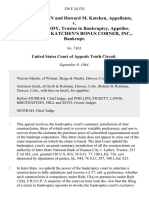 Louis Katchen and Howard M. Katchen v. Hyman D. Landy, Trustee in Bankruptcy, in The Matter of Katchen's Bonus Corner, Inc., Bankrupt, 336 F.2d 535, 10th Cir. (1964)