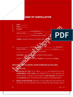 Deed of Cancellation of Agreement