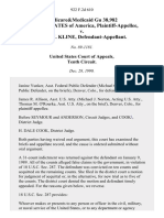 Medicare&medicaid Gu 38,982 United States of America v. Billie M. Kline, 922 F.2d 610, 10th Cir. (1990)