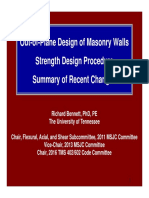 Out of Plane Design of Masonry Walls Strength Design Example