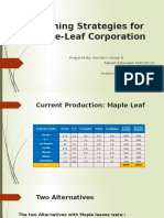 Planning Strategies For Maple-Leaf Corporation