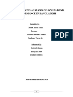 Financial Ratio Analysis of Janata Bank Performance in Bangladesh