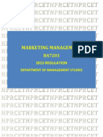 Ba7203 Marketing Management LT P C 4 0 0 1 PDF