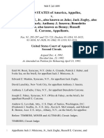 United States v. Jack J. Minicone, JR., Also Known As Jake Jack Zogby, Also Known As Turk Anthony J. Inserra Benedetto Carcone, Also Known As Benny Russell E. Carcone, 960 F.2d 1099, 2d Cir. (1992)