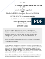 United States of America, (Docket Nos. 83-1204, 83-1205) v. Charles O. Dukes, and Charles O. Dukes, (Docket No. 83-2185) v. United States, 727 F.2d 34, 2d Cir. (1984)