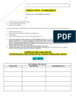 Characterization Worksheet My Children My Africa