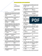 Power and Industrial Plant Engineering: INTRUCTION: Solve The Following Very Important Problems