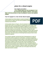 The Fuel Oil System For A Diesel Engine