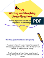 Writing and Graphing Linear Equations 1 1