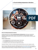 Testing of Transformer Oil and Winding Temperature Indicators