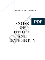 Code OF Ethics AND Integrity: Montserrat Public Service