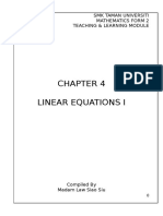 Linear Equations I: SMK Taman Universiti Mathematics Form 2 Teaching & Learning Module