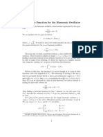 1 Green's Function For The Harmonic Oscillator